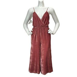 House of Harlow Jumpsuit Women Size XS Red Revolve Velvet Open Back Nwt $228